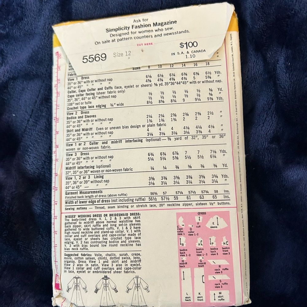 Simplicity Vintage Bridal and Veil Patterns - Picture 7 of 7
